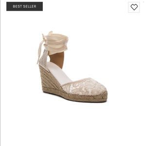 Soludos Tall Wedge in Ivory